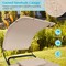 Outdoor Hammock Chaise Lounge Chair with Canopy and Cushion for Patio, Garden or Poolside